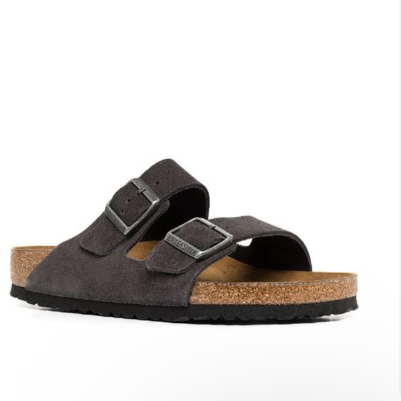 BIRKENSTOCK ARIZONA SOFT FOOTBED Suede Velvet Grey size 40 US 9.5 - Picture 4 of 13